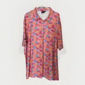 Sunday Swagger Polo Shirt Mens 3XL Breast Cancer Aware Golf Performance Stretch